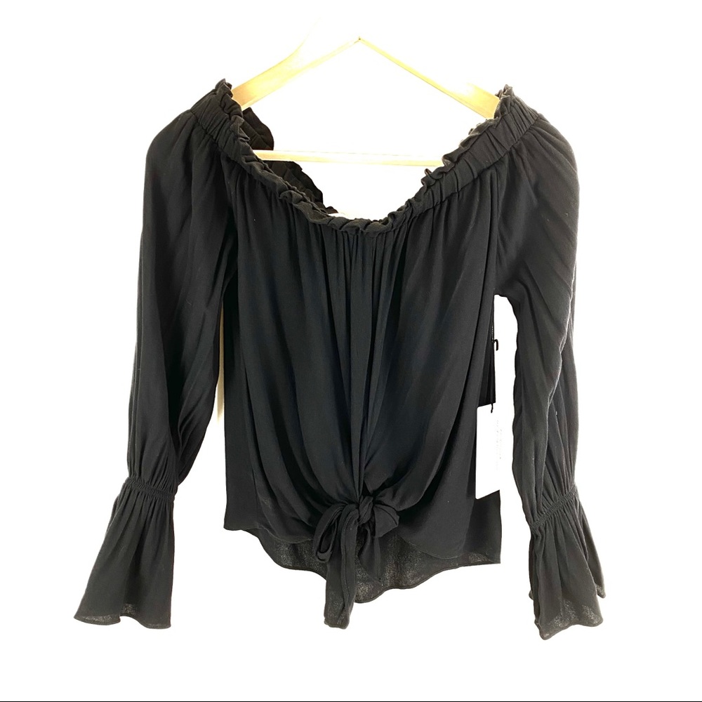Cotton Candy LA Off Shoulder Tie Front Top S NWT